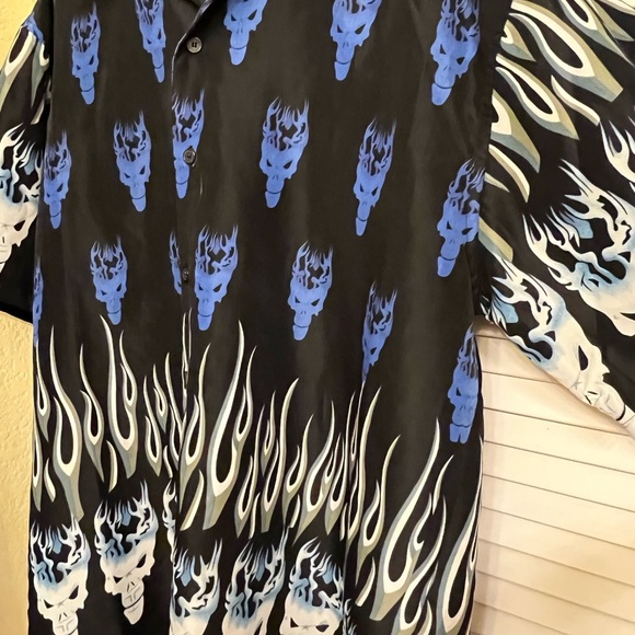 Scorpio USA Men’s XL Skull and Flames Shirt - Picture 4 of 12